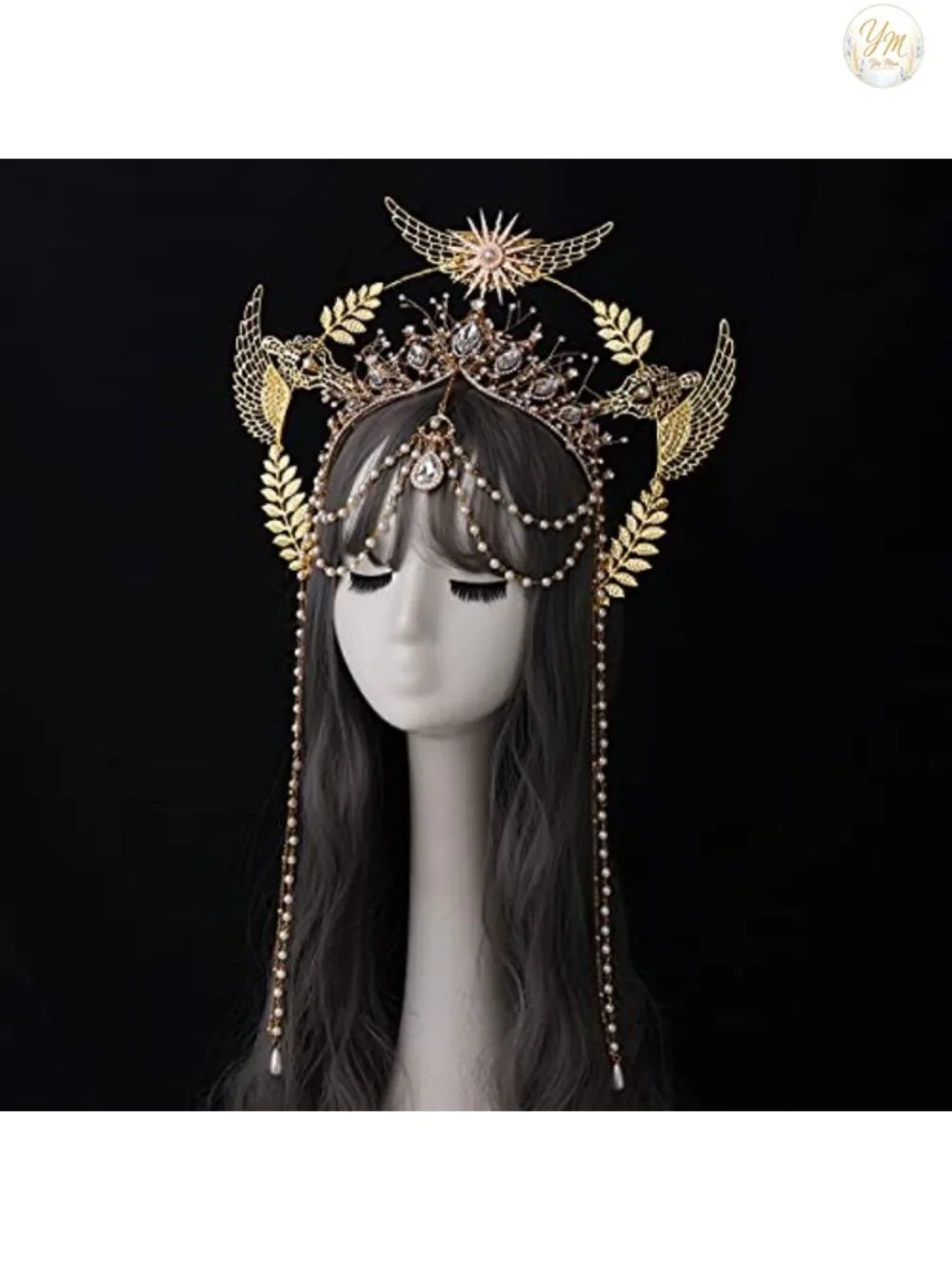 Gold Halo Crown Headband Goddess Headpiece Halloween Cosplay Costume